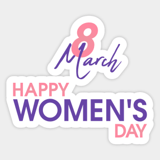 8 March happy women's day Sticker